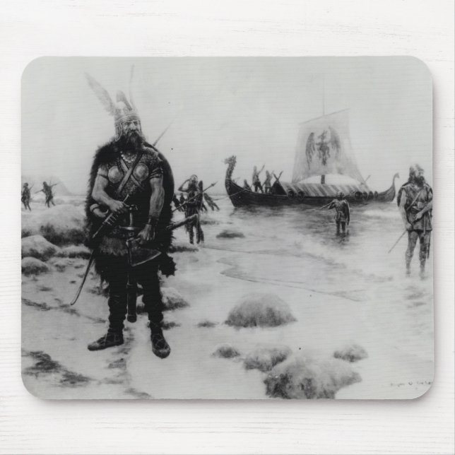 The Discovery of America by Leif Eriksson Mouse Mat (Front)