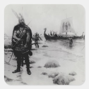 The Discovery of America by Leif Eriksson Square Sticker