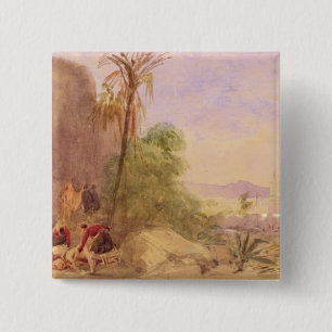 The discovery of Tipu's body at the Water Gate at 15 Cm Square Badge