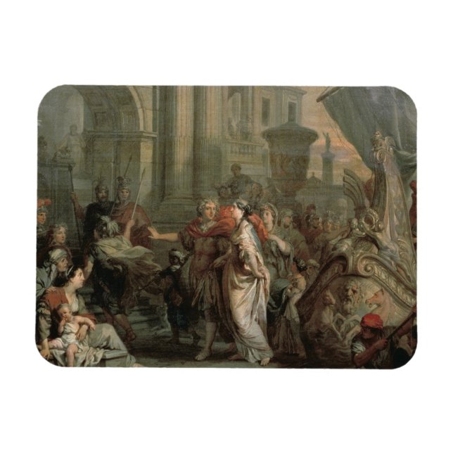 The Disembarkation of Cleopatra at Tarsus (oil on Magnet (Horizontal)