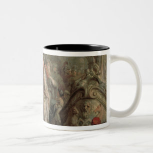 The Disembarkation of Cleopatra at Tarsus (oil on Two-Tone Coffee Mug