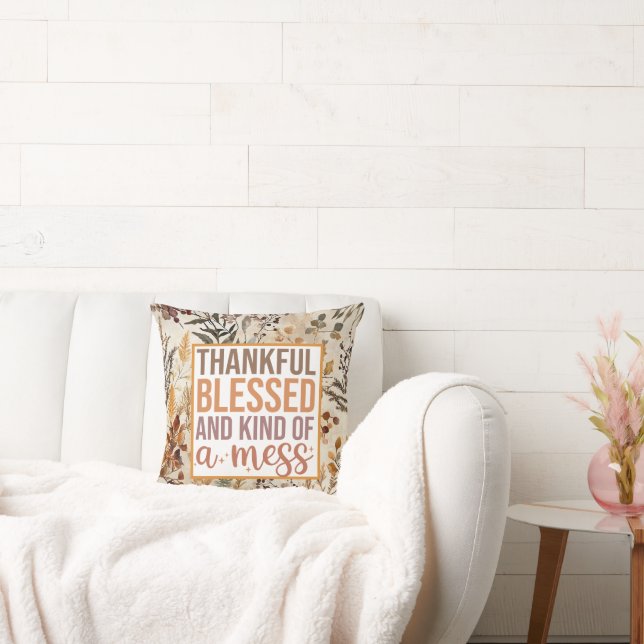  the Dishevelled Decorator: Thankful & Blessed Cushion (Couch)