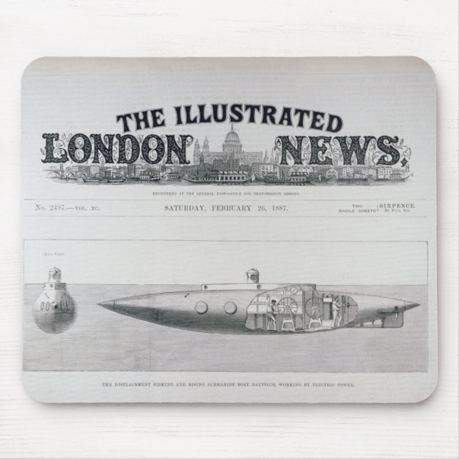 The Displacement Sinking and Rising Submarine Mouse Mat (Front)