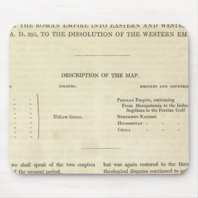 The Dissolution of the Western Empire 476 AD Mouse Mat (Front)