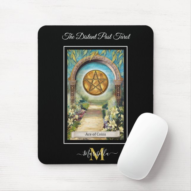The Distant Past Tarot Deck Ace of Coins Monogram Mouse Mat (With Mouse)