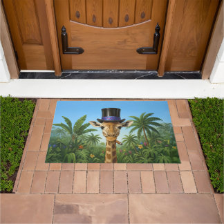 The Distinguished Giraffe's Tropical  Doormat