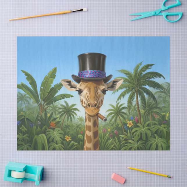 The Distinguished Giraffe's Tropical  Tissue Paper (Craft)