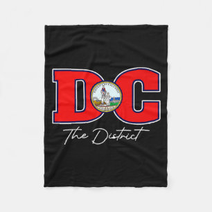 The District Of Washington Dc Vacation Souvenir Us Fleece Blanket