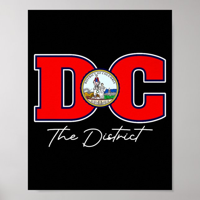 The District Of Washington Dc Vacation Souvenir Us Poster (Front)