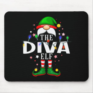 The Diva Elf Christmas Family Pajama Party  Mouse Mat