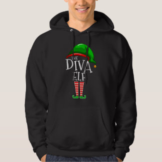 The Diva Elf Family Matching Christmas Gift Mum Wi Hoodie