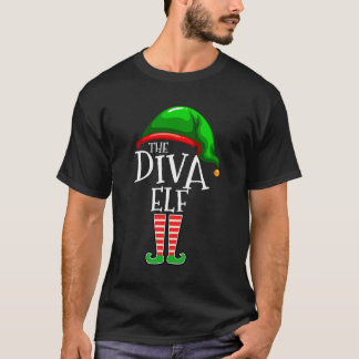 The Diva Elf Family Matching Group Christmas Gift  T-Shirt