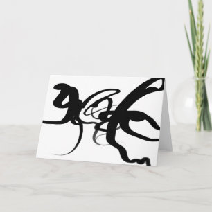 The Divers: Abstract Black & White Card