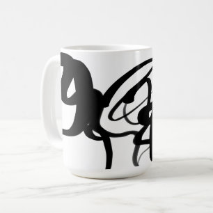 The Divers: Abstract Black & White Coffee Mug