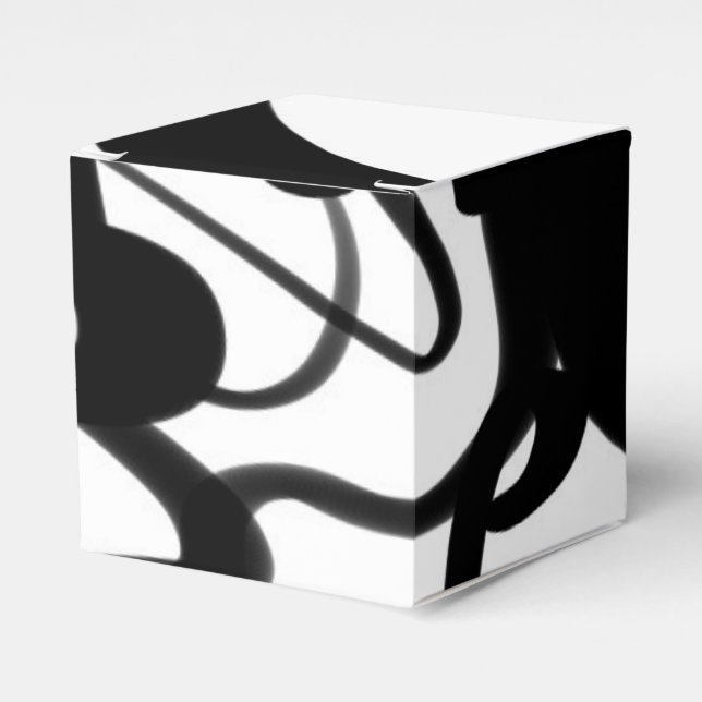 The Divers: Abstract Black & White Favour Box (Front Side)