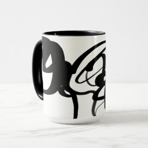 The Divers: Abstract Black & White Mug
