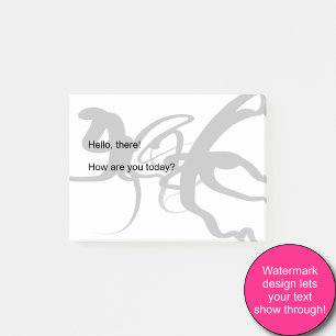 The Divers: Abstract Black & White Post-it Notes