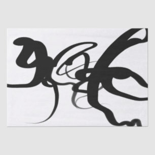 The Divers: Abstract Black & White Tissue Paper