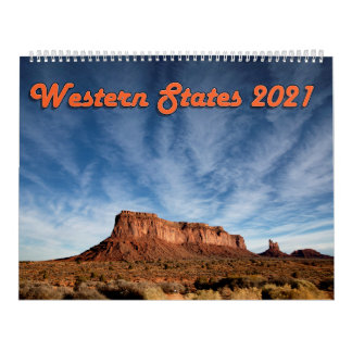 The diverse beauty of the Western United States. Calendar