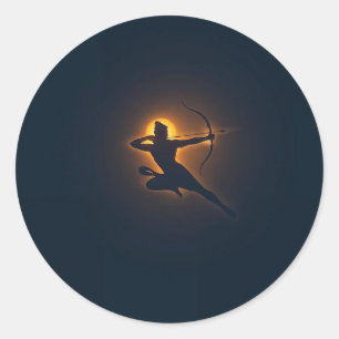The Divine Arrow of Victory Classic Round Sticker