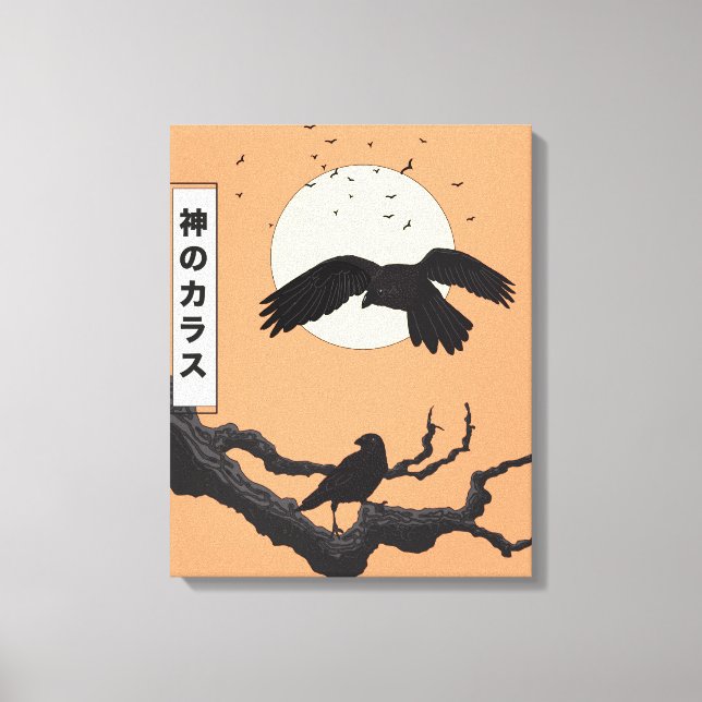 The Divine Crow Canvas Print (Front)