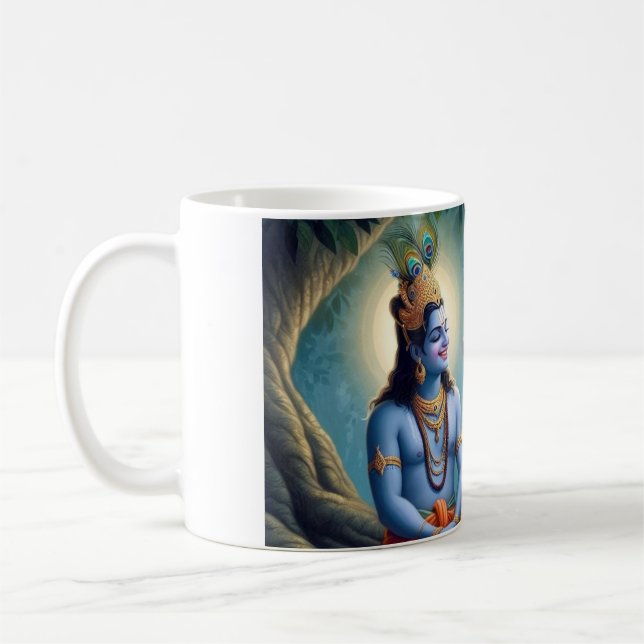 The Divine Duo: Mahadev and Shrikrishna Masterpiec Coffee Mug (Left)