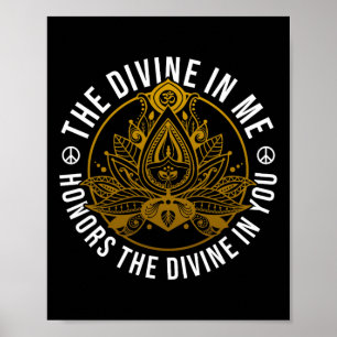 The Divine In Me Positive Message Spiritual Yoga M Poster