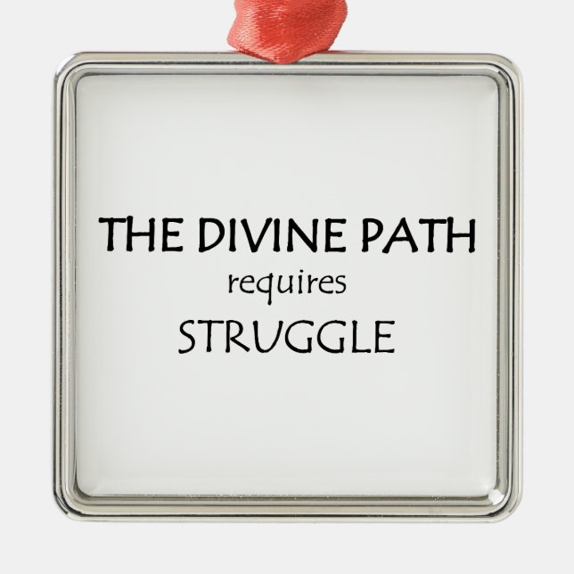 The Divine Path Requires Struggle Metal Tree Decoration (Front)