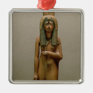 The divine queen Ahmose Nefertari (painted wood) Metal Tree Decoration