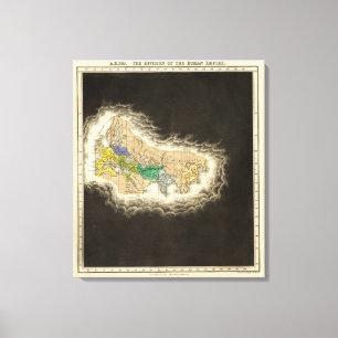 The Division of The Roman Empire 395 AD Canvas Print