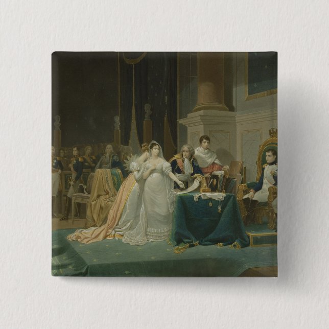 The Divorce of the Empress Josephine (1763-1814) 1 15 Cm Square Badge (Front)
