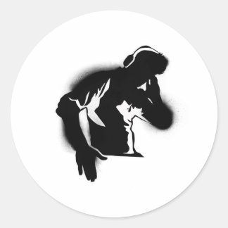 The DJ Classic Round Sticker