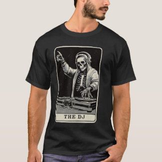The DJarot Card Skeleton Music Deck Party Major Ar T-Shirt