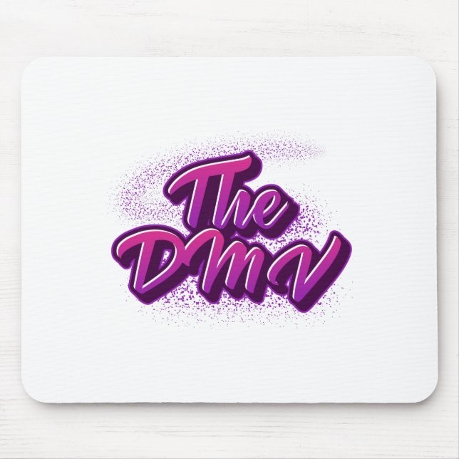 The DMV (DC, Maryland, Virginia) Graffiti Style Mouse Mat (Front)