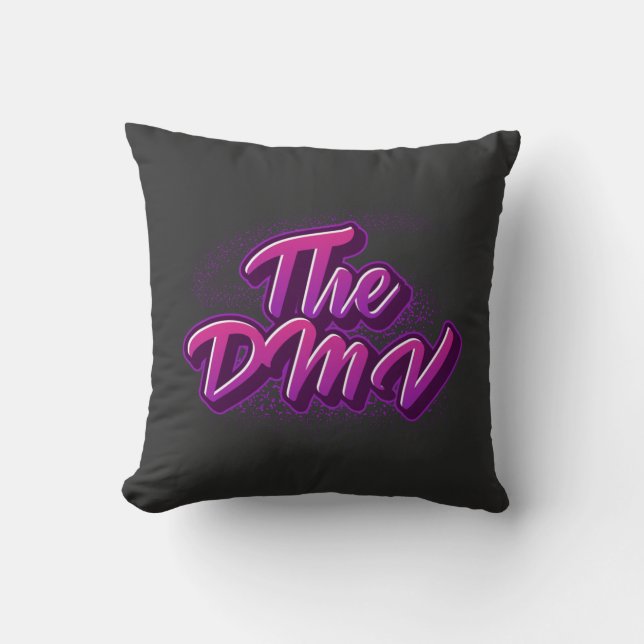 The DMV Throw Pillow (Front)
