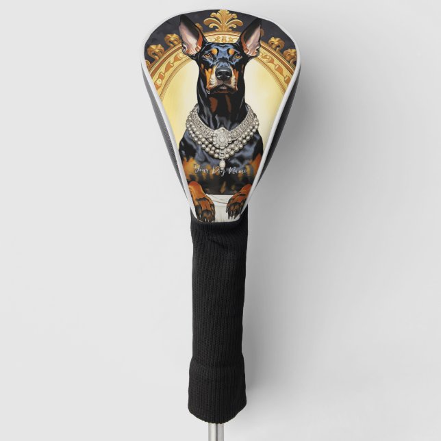 The Doberman Dog 002 - Odessa Leyendecker Golf Head Cover (Front)