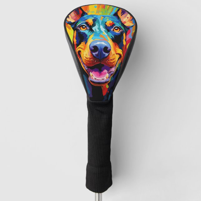 The Doberman Dog 004 - Zetton Ziana Golf Head Cover (Front)
