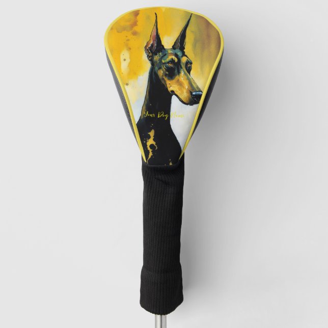 The Doberman Dog - Composition 003 Golf Head Cover (Front)