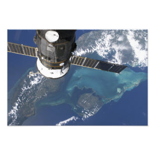The docked Progress 22 spacecraft Photo Print