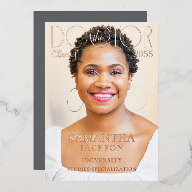 The Doctor Chic Doctoral Graduation Photo Magazine (Front/Back)