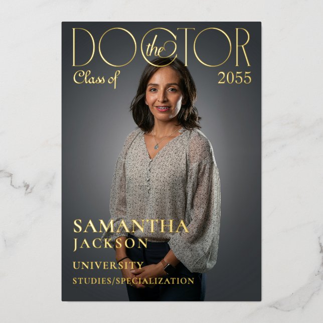 The Doctor Chic Doctoral Graduation Photo Magazine (Front)