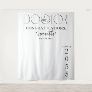 The Doctor Doctoral Graduation Photo Backdrop Tapestry