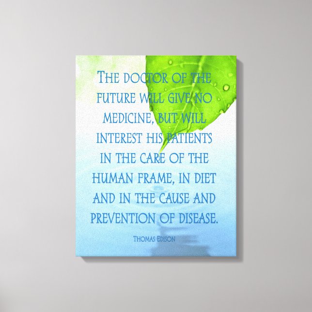 The Doctor of The Future Leaf Water Ripple Canvas Print (Front)