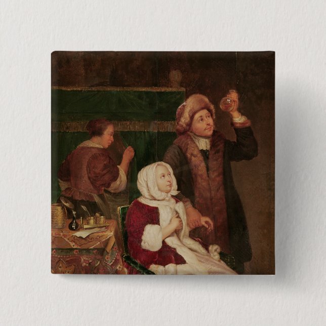 The Doctor's Visit 15 Cm Square Badge (Front)