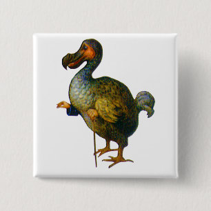 The Dodo Bird 15 Cm Square Badge