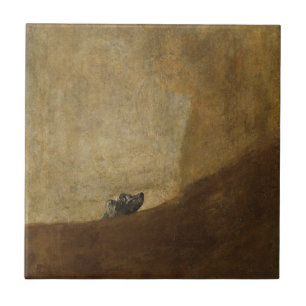 The Dog by Francisco Goya Tile