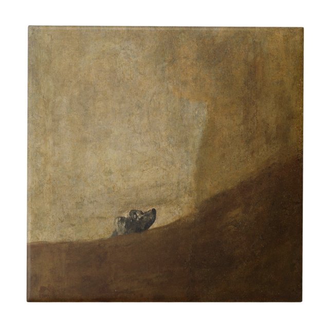 The Dog by Francisco Goya Tile (Front)