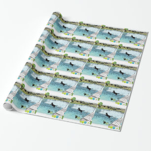 The Dog Days of Summer at the Lake Wrapping Paper