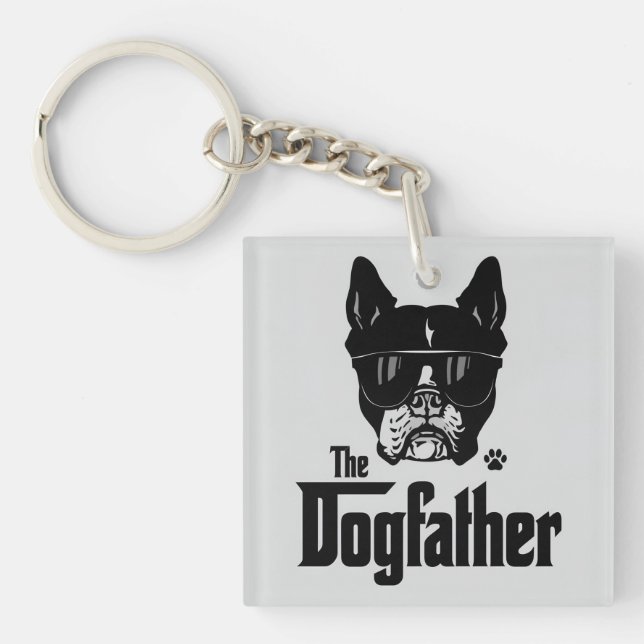 The Dog Father and Dog Dad Key Ring (Front)