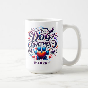 The Dog Father Retro Typography Coffee Mug